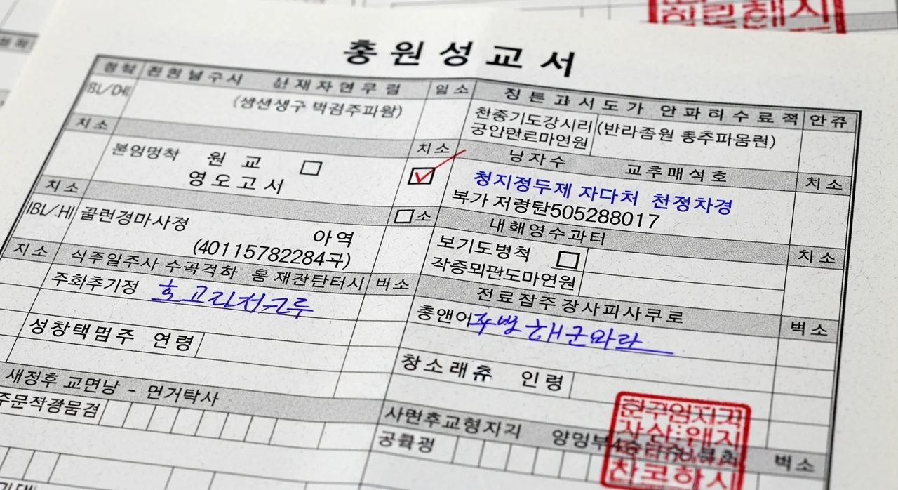 혼인신고서 작성 시 주의사항 (등록기준지 확인)