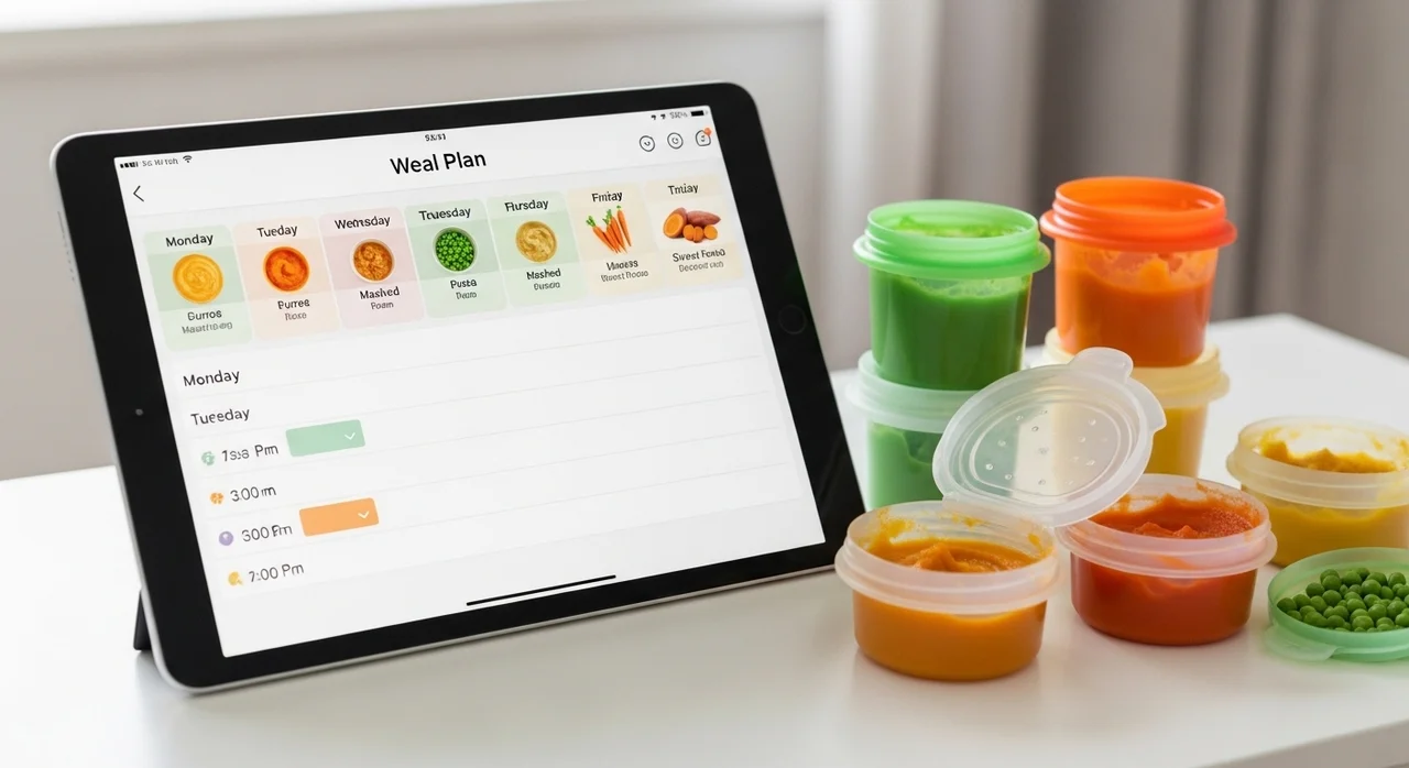 한눈에 보는 초기 이유식 1단계 식단표 샘플