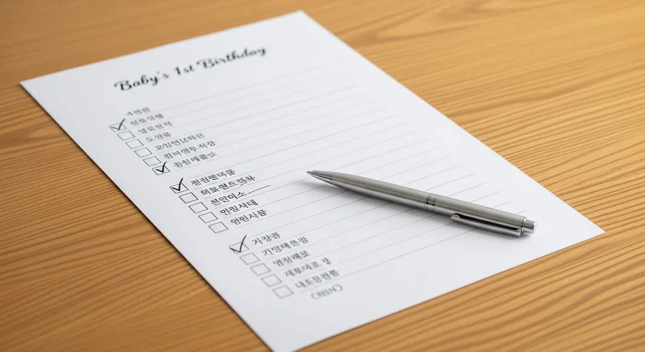 시기별 돌잔치 체크리스트: D-180부터 D-Day까지